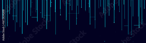 Fotografía Futuristic vector tech background with glowing blue lines and abstract pattern