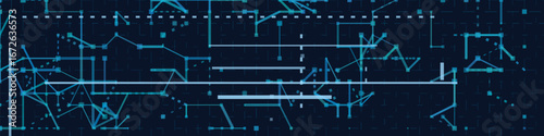 Futuristic vector tech background with abstract geometric shapes and lines.