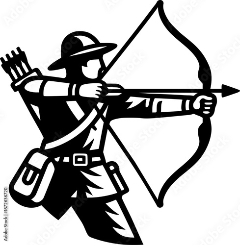 Archery Vector Illustration sign, symbol, vector, art