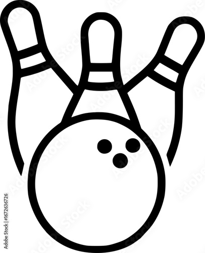 Bowling Outline Vector, Bowling Vector, Bowling illustration, Vector, sign, symbol, vector, art