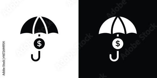 assets protection icon for web design. solid vector icons