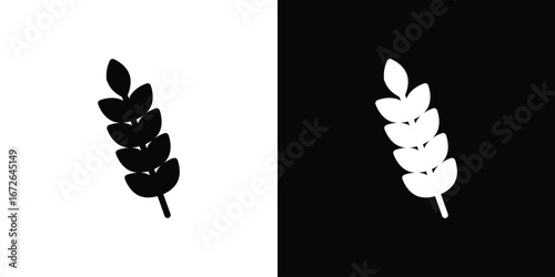 Wheat icon for web design. solid vector icons