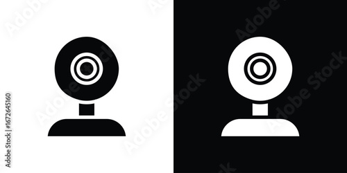 Webcam icon for web design. solid vector icons