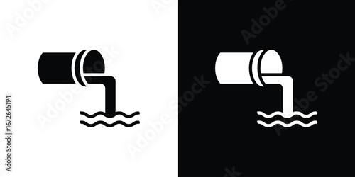 Wastewater icon for web design. solid vector icons