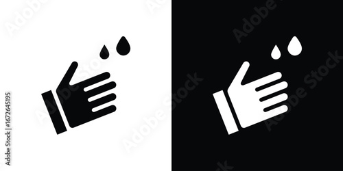 Wash your hands icon for web design. solid vector icons