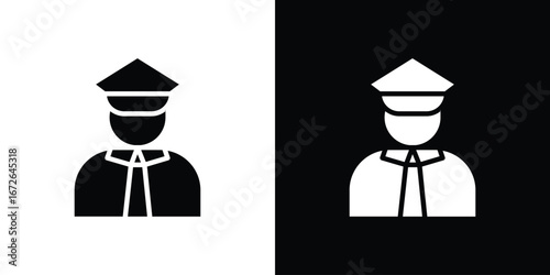 User pilot icon for web design. solid vector icons