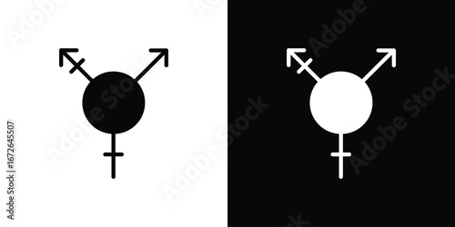 Transgender icon for web design. solid vector icons