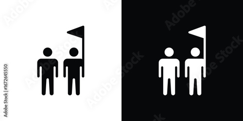 Tour guide people icon for web design. solid vector icons