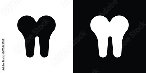 Tooth icon for web design. solid vector icons