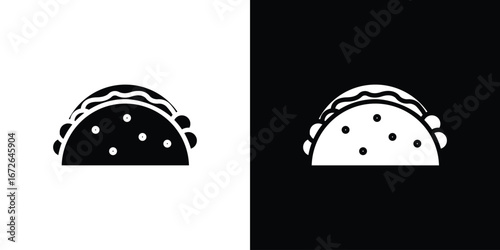 Taco icon for web design. solid vector icons