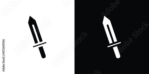 Sword icon for web design. solid vector icons