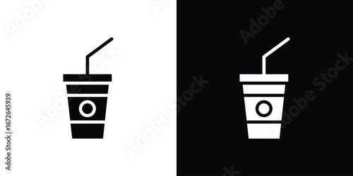 Swoosh Cup icon for web design. solid vector icons