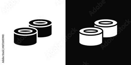 Sushi icon for web design. solid vector icons