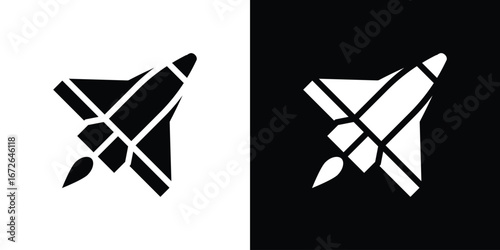 Space shuttle icon for web design. solid vector icons