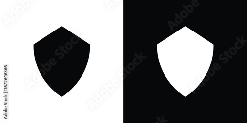 Shield icon for web design. solid vector icons