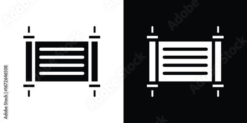 Scroll Torah icon for web design. solid vector icons