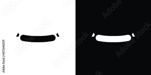 Sausage icon for web design. solid vector icons