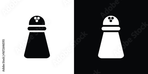 Salt shaker icon for web design. solid vector icons