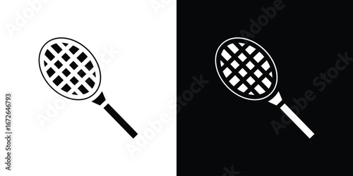 Racquet icon for web design. solid vector icons