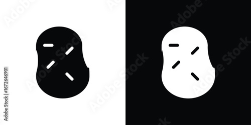 Potato icon for web design. solid vector icons