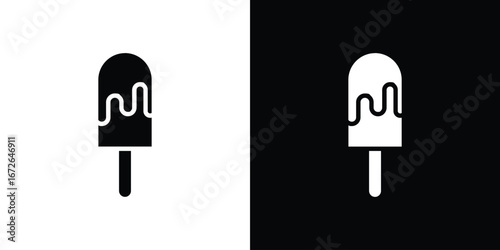 Popsicle icon for web design. solid vector icons