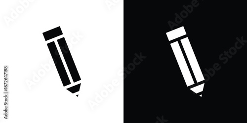 Pencil icon for web design. solid vector icons