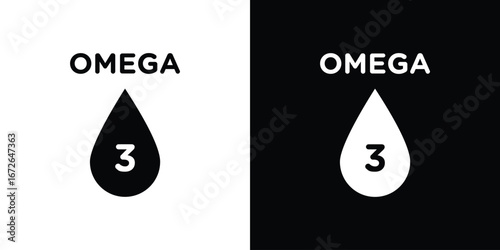 Omega icon for web design. solid vector icons