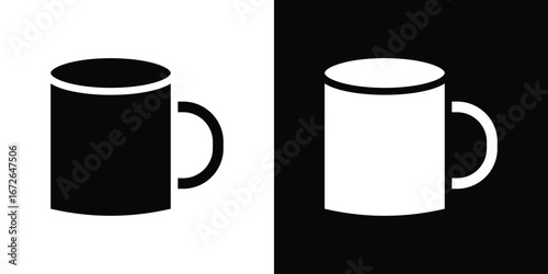 Mug icon for web design. solid vector icons