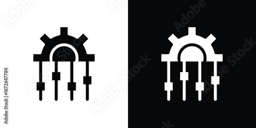 Mass customization icon for web design. solid vector icons