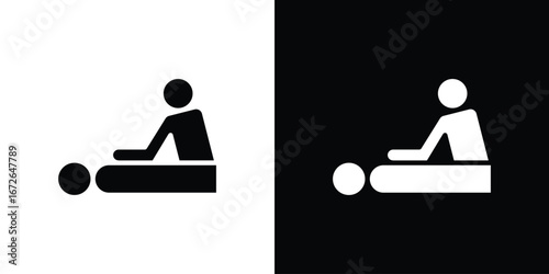 Massage icon for web design. solid vector icons