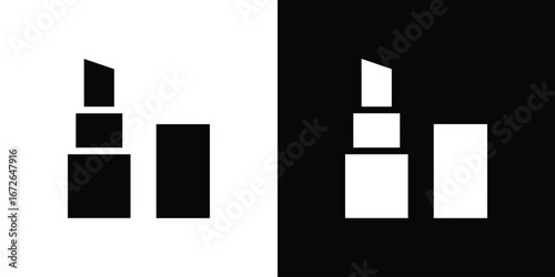 Lipstick icon for web design. solid vector icons