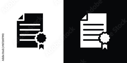 License icon for web design. solid vector icons