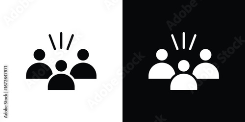 Leadership icon for web design. solid vector icons