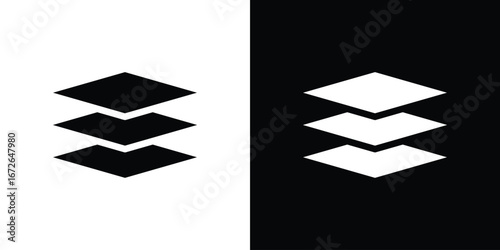 Layers icon for web design. solid vector icons