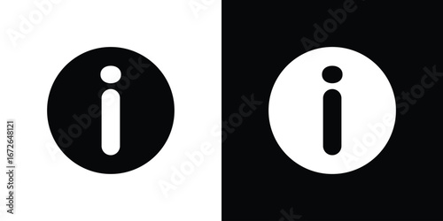 Info icon for web design. solid vector icons