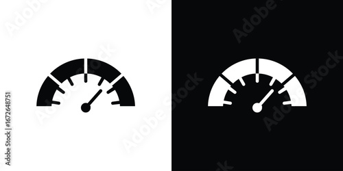 Gauge icon for web design. solid vector icons