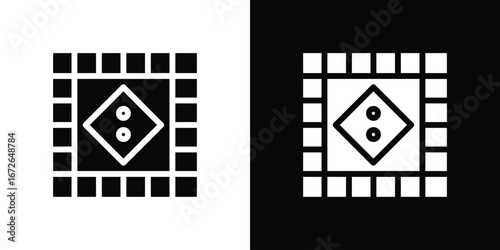 Game board icon for web design. solid vector icons
