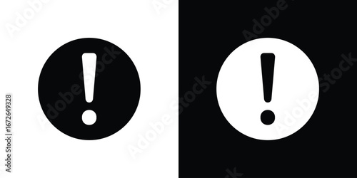 Exclamation interface icon for web design. solid vector icons