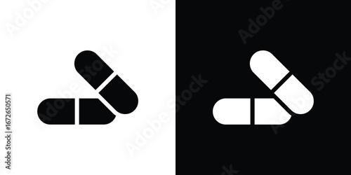 Capsules icon for web design. solid vector icons