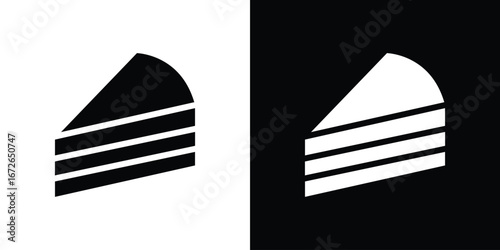 Cake-slice icon for web design. solid vector icons
