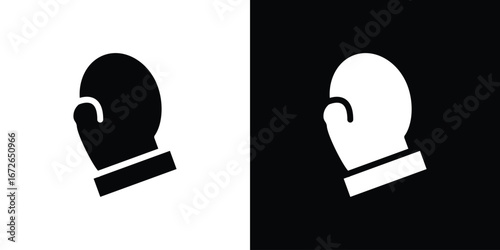 Boxing glove icon for web design. solid vector icons