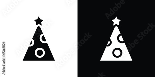 Birthday hat icon for web design. solid vector icons