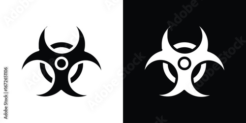 Biohazard icon for web design. solid vector icons