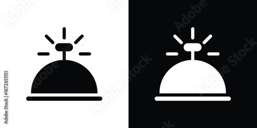 Bell concierge icon for web design. solid vector icons