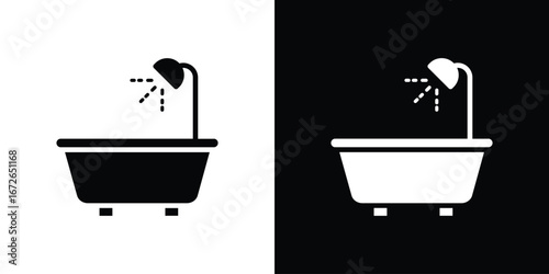 Bath icon for web design. solid vector icons