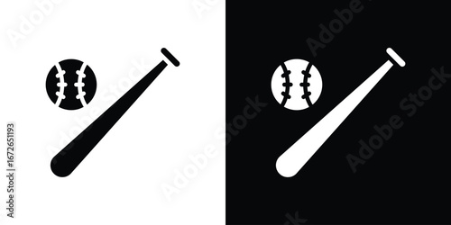 Baseball icon for web design. solid vector icons