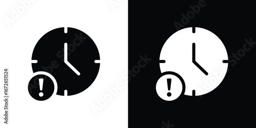 Alarm exclamation icon for web design. solid vector icons