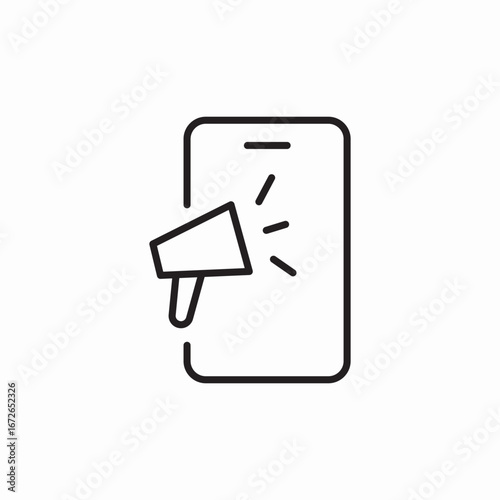 phone marketing campaign icon sign vector