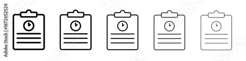 Timesheet icon for graphic designs. Icon vector design