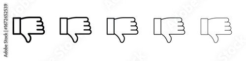 Thumbs down icon for graphic designs. Icon vector design